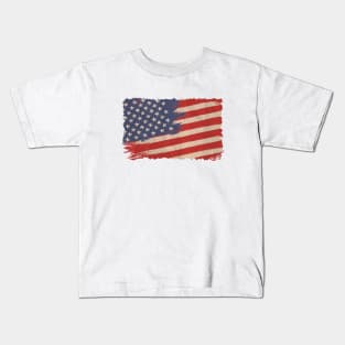 Flag of USA in vintage style. Kids T-Shirt